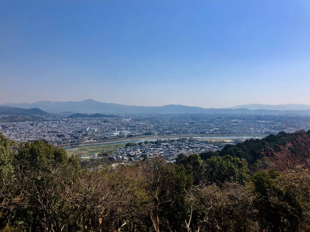 View of Kyoto from mountain top