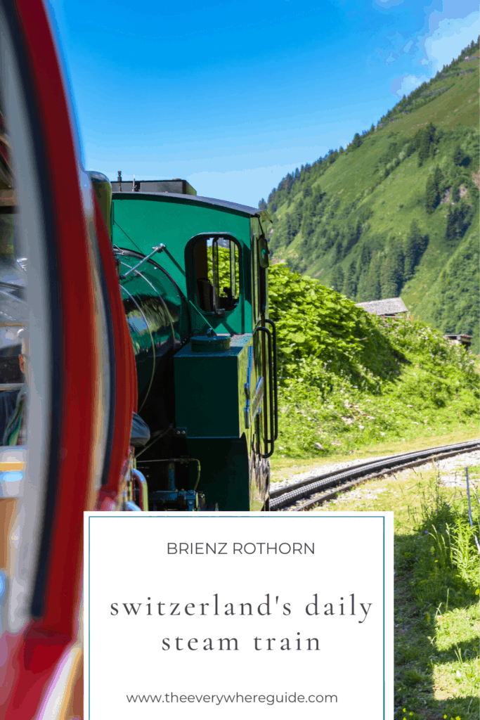 Pinterest Pin: Brienz Rothorn - the highest steam train in europe